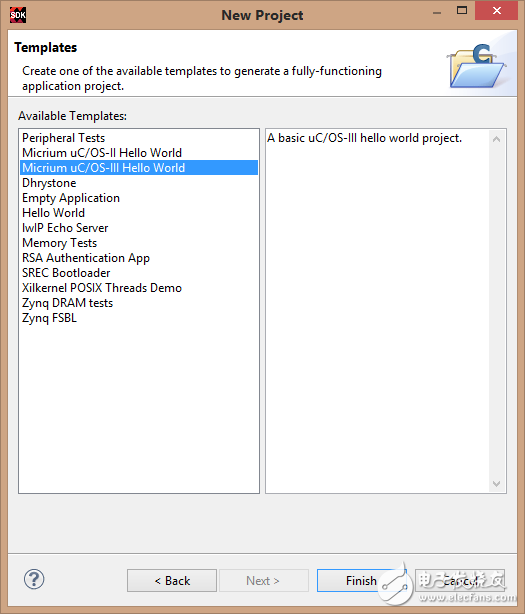 圖 - 新建項(xiàng)目對話框的模板