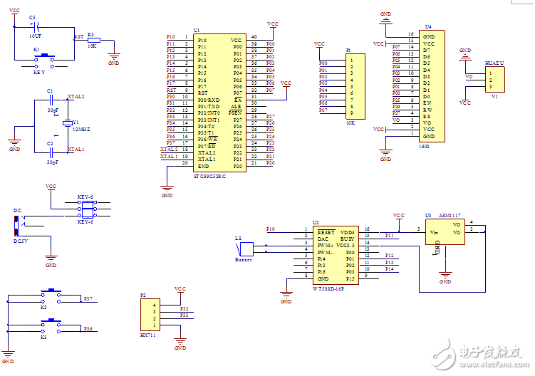 電子秤帶語(yǔ)音系統(tǒng)原理圖