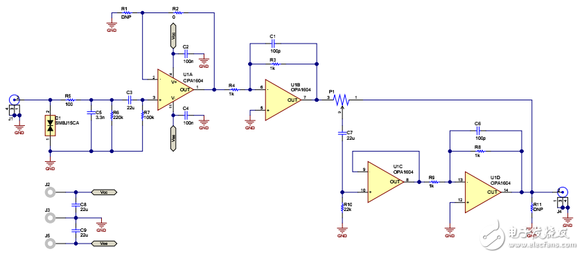 用于專業(yè)音頻的有源音量控制原理圖的分享