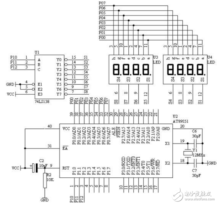 基于AT89S51單片機(jī)的拉幕式數(shù)碼顯示的設(shè)計(jì)