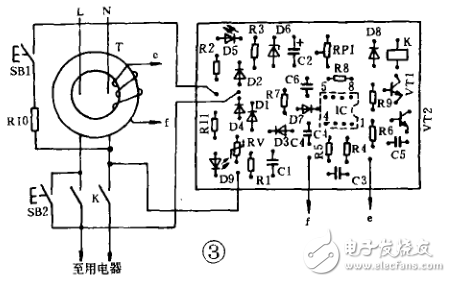LM358的應(yīng)用電路之漏電保護(hù)器電路