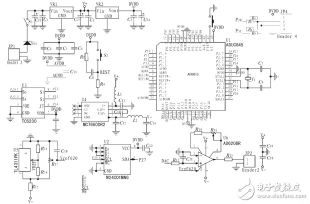  基于單片機便攜式顏色自適應(yīng)識別電路的設(shè)計