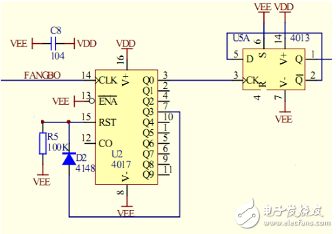 cd4013產(chǎn)生的方波發(fā)生器電路