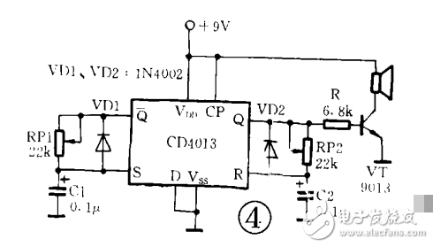 cd4013無穩(wěn)態(tài)工作方式及無穩(wěn)態(tài)電路應(yīng)用