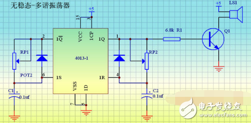 cd4013無穩(wěn)態(tài)工作方式及無穩(wěn)態(tài)電路應(yīng)用