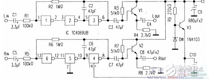 基于CD4069的放大電路設(shè)計