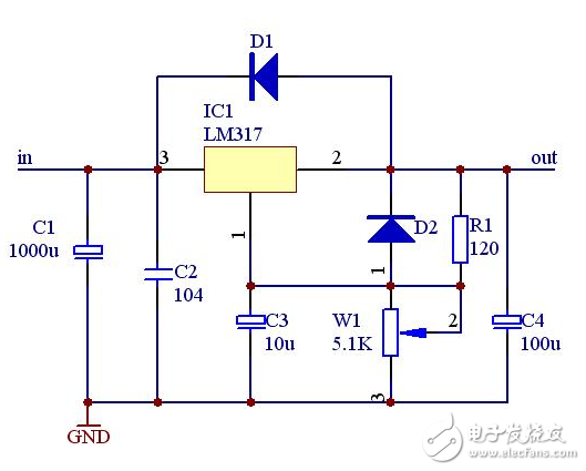 lm317應(yīng)用電路圖匯總（集成電路、擴(kuò)流電路、穩(wěn)壓電路）
