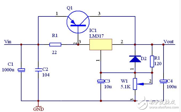 lm317應(yīng)用電路圖匯總（集成電路、擴(kuò)流電路、穩(wěn)壓電路）
