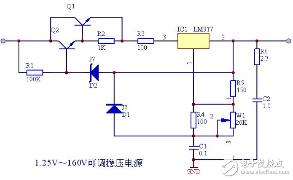 lm317應(yīng)用電路圖匯總（集成電路、擴(kuò)流電路、穩(wěn)壓電路）