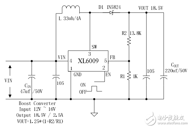 xl6009芯片中文資料及升壓應(yīng)用電路（工作原理、引腳圖及功能、內(nèi)部結(jié)構(gòu)及參數(shù)）