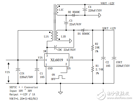 xl6019中文資料詳解_引腳圖及功能_內(nèi)部結(jié)構(gòu)_特性參數(shù)及典型應(yīng)用電路