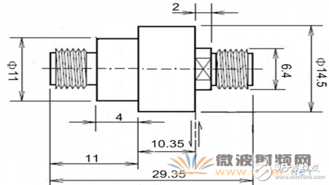 圖2、微波旋轉(zhuǎn)連接器外形尺寸圖