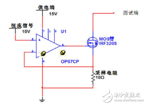 基于運(yùn)放芯片OP07實(shí)現(xiàn)的簡(jiǎn)易直流電子負(fù)載