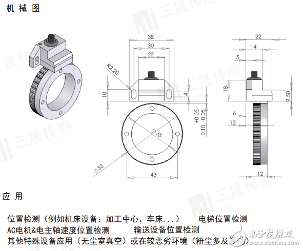三晟傳感SDG系列主軸編碼器參數(shù)與特性介紹，具備超薄，大孔徑的特點。