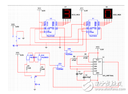 利用74ls192的倒計時計數(shù)器