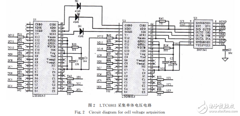 基于LTC6803的單體電池電壓采集系統(tǒng)設計