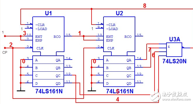 74ls161分頻電路圖大全（脈沖分頻電路\同步加法計(jì)數(shù)器）
