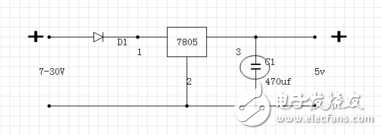 在7805穩(wěn)壓電路中電容該如何選擇？