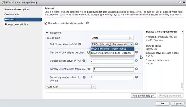 如何使用虛擬機(jī)存儲(chǔ)策略來定義容錯(cuò)的數(shù)量
