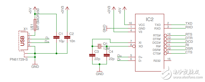 ch340g最簡(jiǎn)原理圖