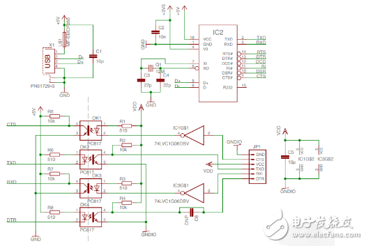 ch340g典型應用電路