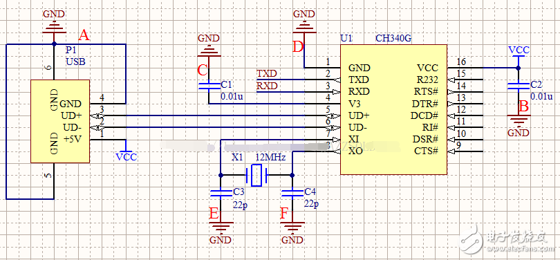 CH340g電路設(shè)計(jì)注意事項(xiàng)