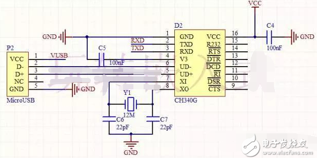 ch340g單片機(jī)下載程序電路原理