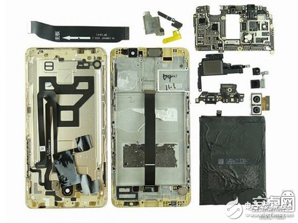 [圖]華為Mate 9拆解：做工整齊、用料扎實