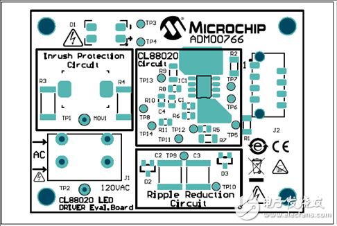 [原創(chuàng)] Microchip CL88020 120VAC 8．5W離線LED驅(qū)動(dòng)方案