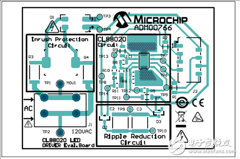 [原創(chuàng)] Microchip CL88020 120VAC 8．5W離線LED驅(qū)動(dòng)方案