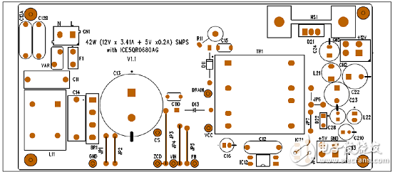 [原創(chuàng)] InfineonICE5QR0680AG 42W雙輸出開關(guān)電源(SMPS)解決方案