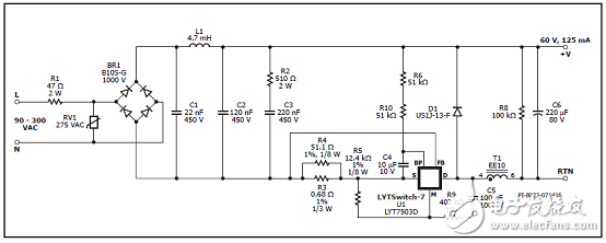 [原創(chuàng)] PowerIntLYT7503D10W調(diào)光LED驅(qū)動(dòng)器參考設(shè)計(jì)DER586