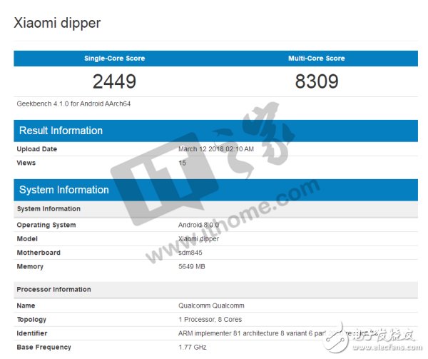 小米7來了？小米最新旗艦手機(jī)現(xiàn)身跑分