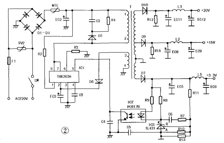 thx203h開(kāi)關(guān)電路圖大全