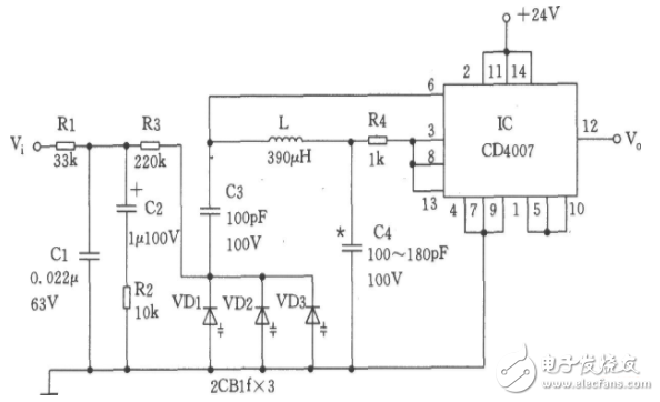 cd4007中文資料匯總(cd4007引腳圖及功能_特性及應用電路)