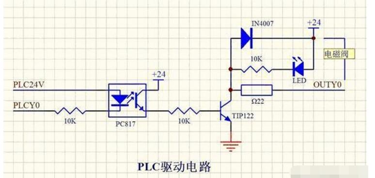 plc通過繼電器控制電磁閥的接線圖