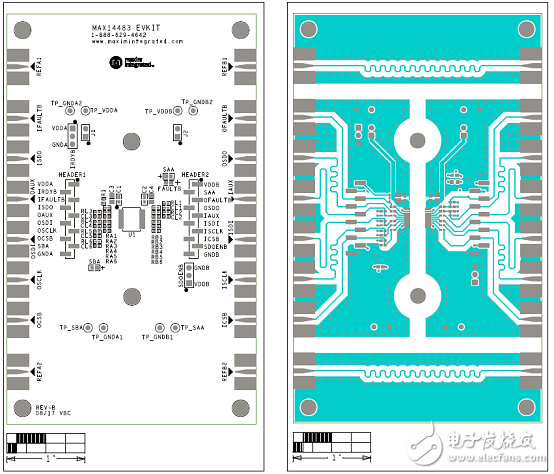 MAX14483優(yōu)勢(shì)和特性/應(yīng)用電路_評(píng)估板MAX14483 EVK電路圖及PCB設(shè)計(jì)圖
