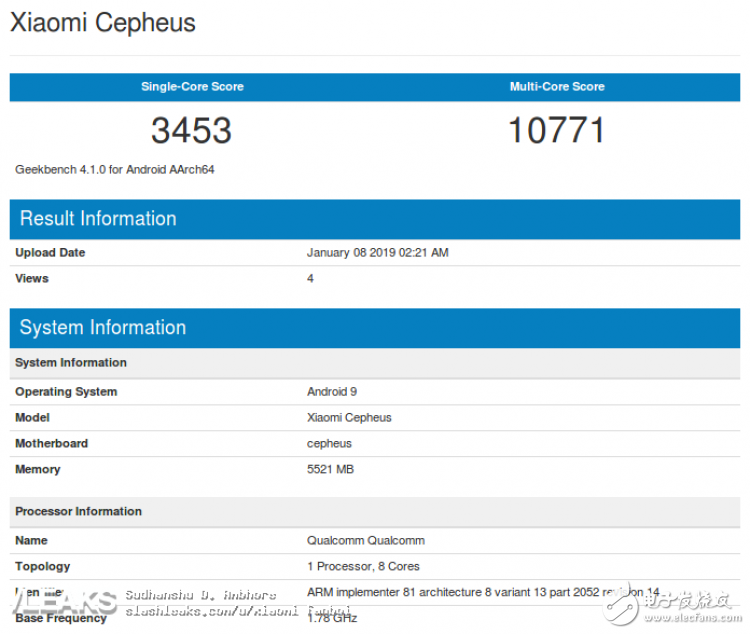 小米MIX3手機(jī)5G版跑分曝光搭載驍龍855處理器多核分達(dá)10771分